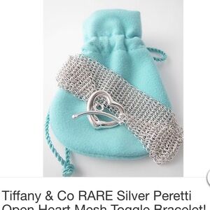 Tiffany & Co. Silver Heart Mesh Bracelet
